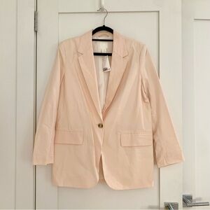NWT H&M Light Peach Oversized Linen Blazer